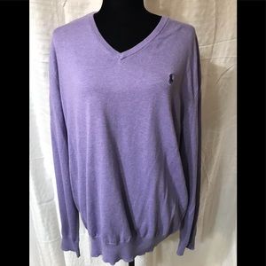 Polo Ralph Lauren Lavender V-Neck 100% Pima Cotton